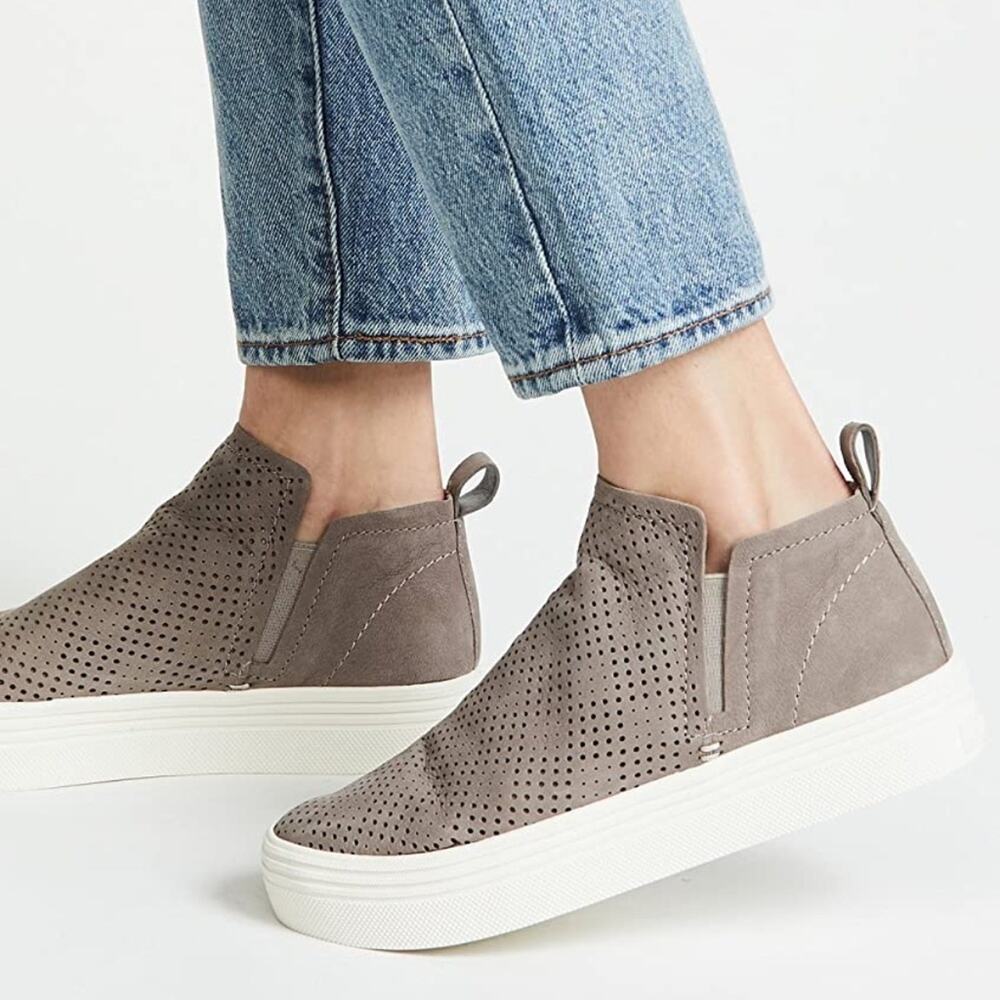 Dolce Vita Tate Perforated Suede Sneakers Size 7.5